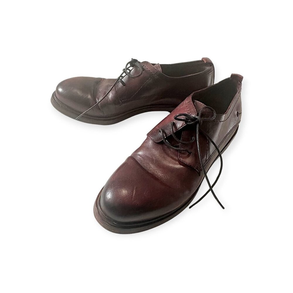 Vintage Costume National Oxblood Burgundy Leather Lace Up Shoes EU 39